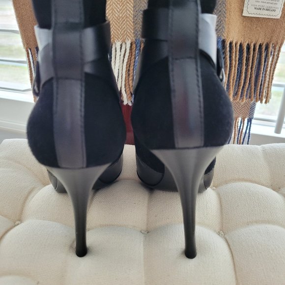 Ralph Lauren Collection Purple Label Boots Black Leather Suede Riding 6.5 B - Picture 5 of 10